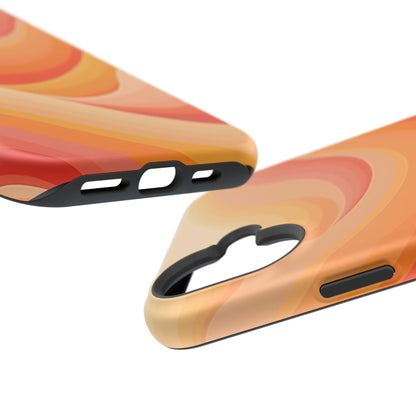 Retro Wave Phone Case - 70s Inspired Aesthetic | Orange Gradient iPhone Case | Gifts for Her | Vintage Style Sun Design