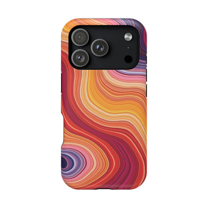 Lava Flow iPhone Case - Abstract Swirl Design, Trendy Aesthetic Gift Idea