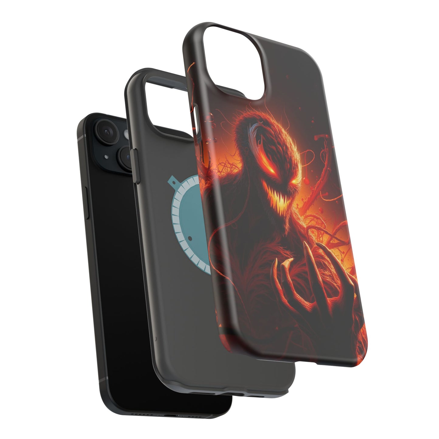 Fiery Alien Phone Case - Aesthetic iPhone Case | Sci-Fi Art Design | Gifts for Him | Unique Phone Accessories