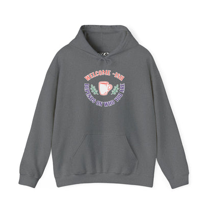 Welcome-Ish Hoodie – Quirky & Fun Greeting for Everyday Comfort