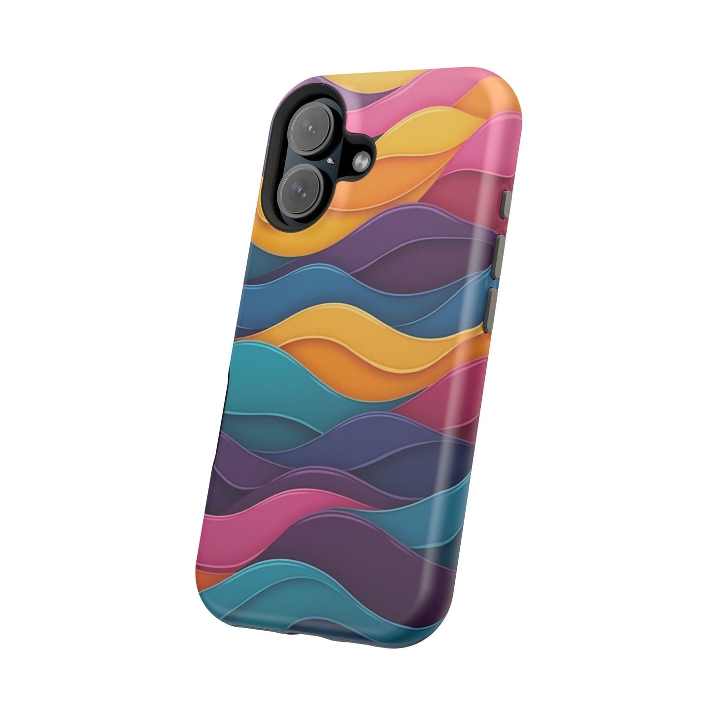 Colorful Wave Phone Case - Aesthetic iPhone Case, Bright Gift Idea, Trendy Summer Accessory