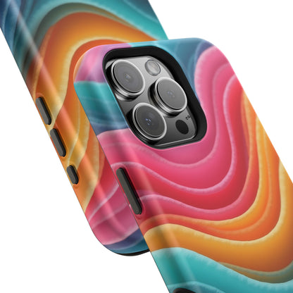 Colorful Wave Phone Case - Aesthetic iPhone Case, Pride Gift Idea, Trendy Summer Accessory
