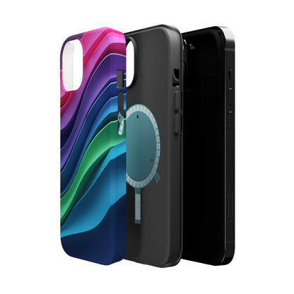 Rainbow Wave Phone Case - Colorful Abstract Design | Aesthetic iPhone Case | Trendy Gifts for Her | Vivid Gradient Art