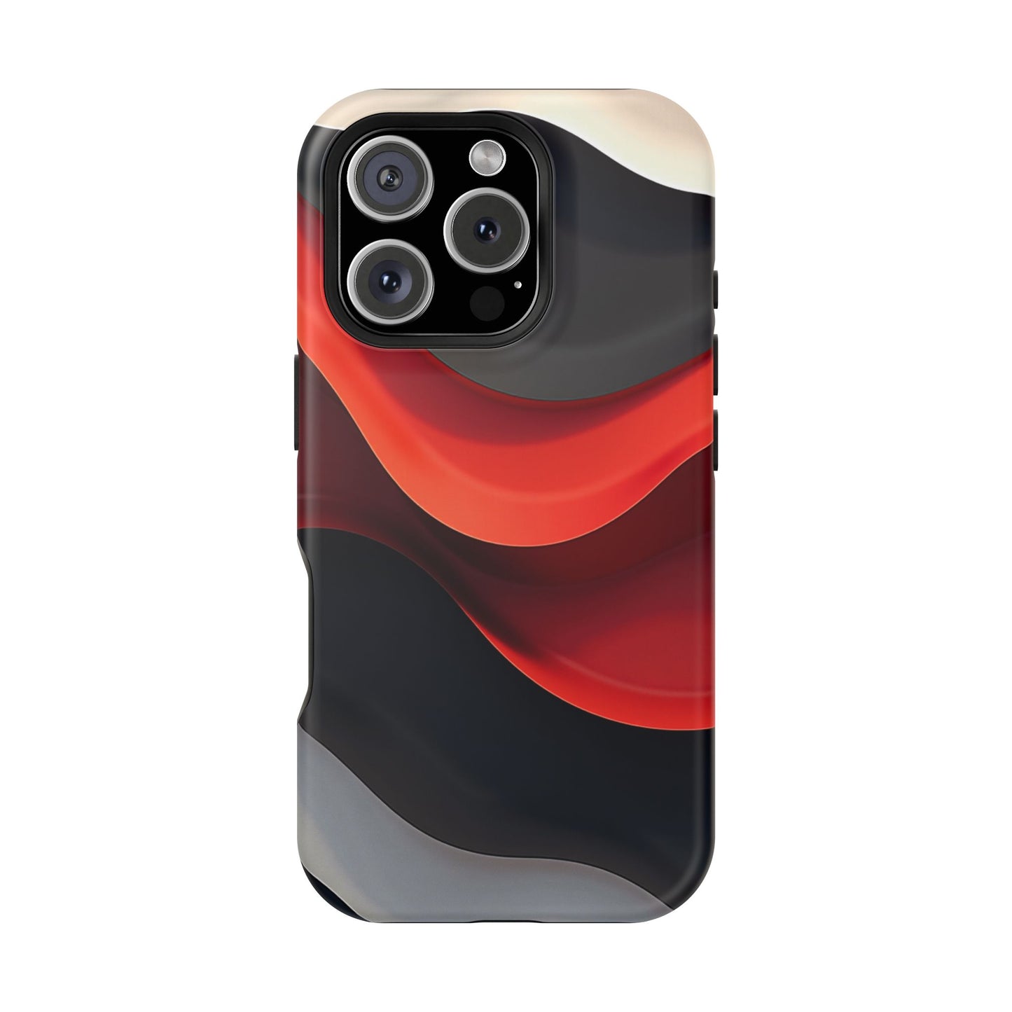 Red Wave Phone Case - Abstract Aesthetic iPhone Case | Modern Art Design | Gifts for Her | Dramatic Crimson Style