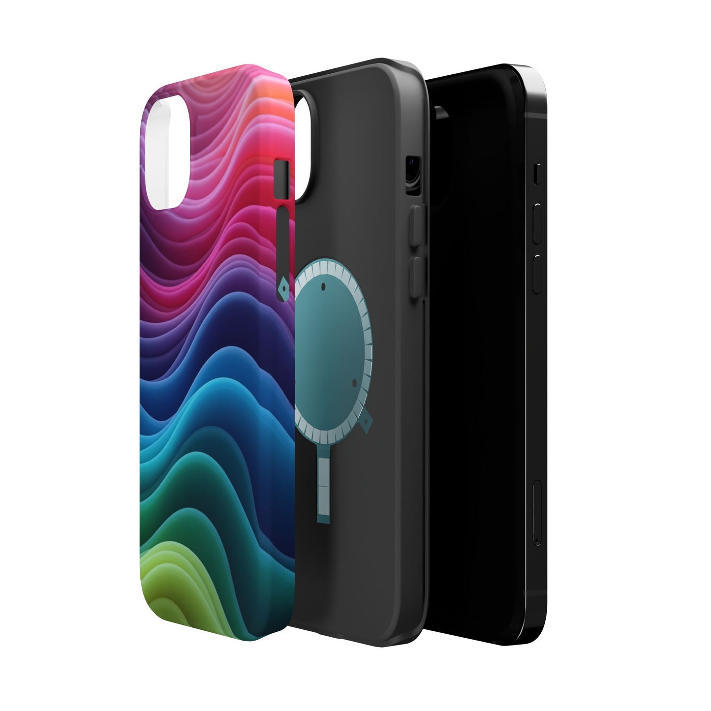 Colorful Wave Phone Case - Aesthetic iPhone Case | Rainbow Ripple Design | Trendy Gifts for Her | Unique Art Print
