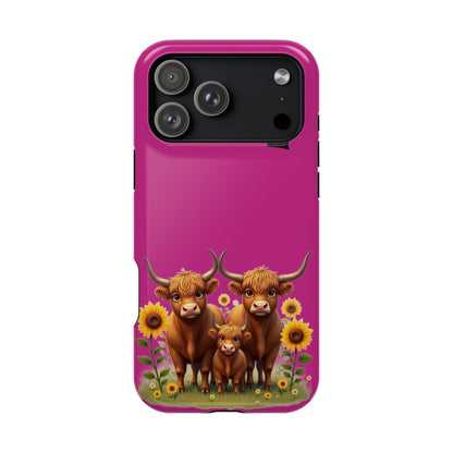 Highland Cow Phone Case - Personalized Custom Name | Cute Farm Animal Gift | iPhone Cases for Women & Girls