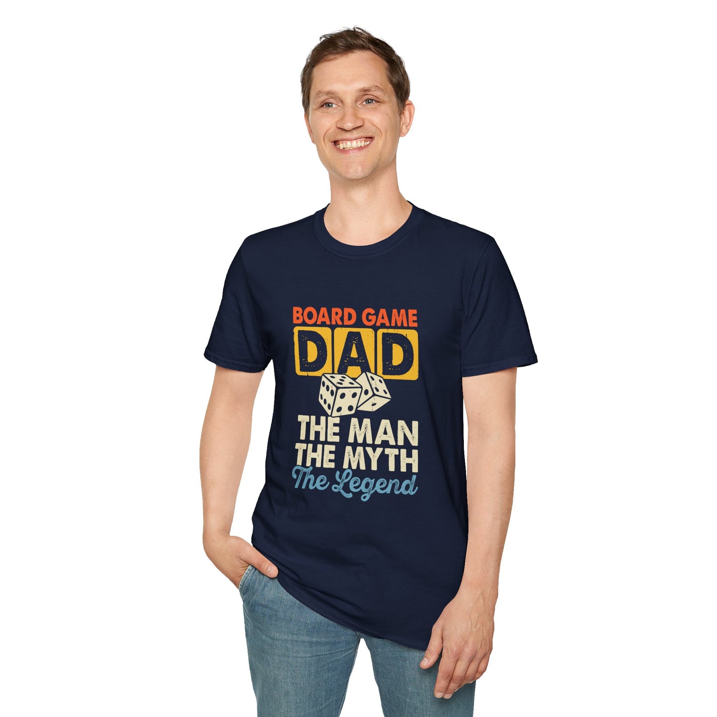 "Board Game Dad" Funny & Trendy Graphic Tee – Perfect Gift for Gamer Dads, Family Night Lovers & Game Night Champions