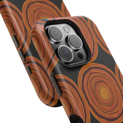 Rustic Swirl iPhone Case - Boho Wood Grain Pattern - Aesthetic Phone Accessories