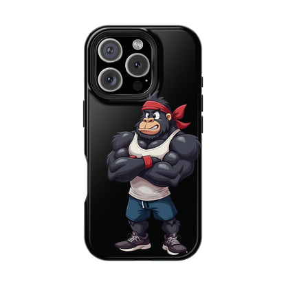 Red Band Gym Gorilla Phone Case – Fierce Style Meets Tough Protection