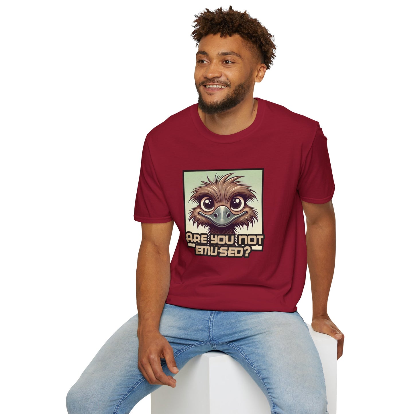 Funny Emu Graphic T-Shirt Are You Not Emu-sed? T-Shirt in Various Colors and Sizes