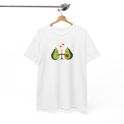 Cute Avocado Couple T-Shirt – “Avocuddles Date Night” – Funny Romantic Tee for Foodie Lovers & Veggie Fans