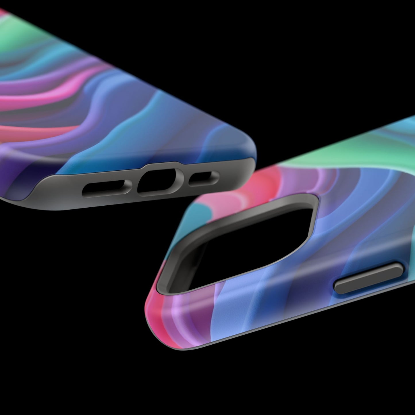 Oceanic Serenity iPhone Case - Abstract Wave Design, Calming Aesthetic Gift Idea