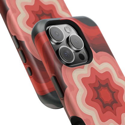 Retro Flower Phone Case - Aesthetic iPhone Case, 70s Inspired Gift, Groovy Pattern Design