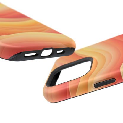 Sunset Wave Phone Case - Aesthetic Orange iPhone Case, Golden Hour Gift Idea, Trendy Beach Vibes