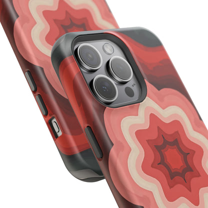 Retro Flower Phone Case - Aesthetic iPhone Case, 70s Inspired Gift, Groovy Pattern Design