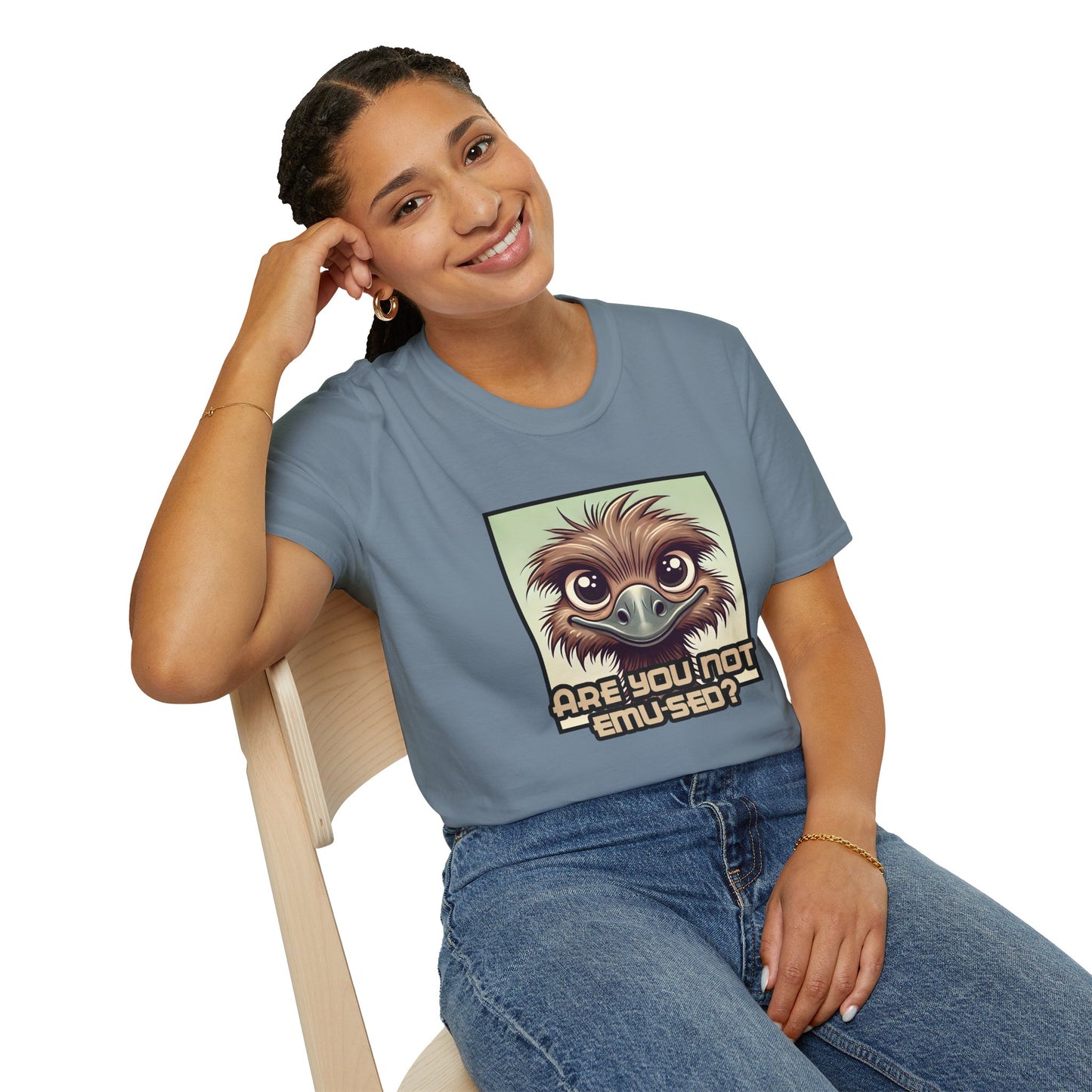 Funny Emu Graphic T-Shirt Are You Not Emu-sed? T-Shirt in Various Colors and Sizes