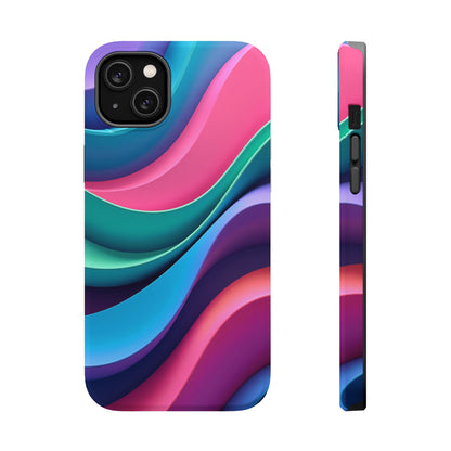 Aesthetic Wave Phone Case - Colorful iPhone Case, Ocean Gift Idea, Trendy Summer Accessory