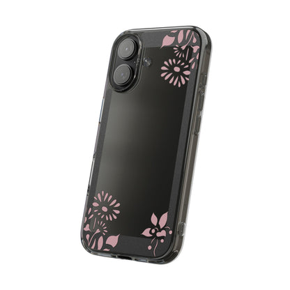 Elegant Floral Clear Phone Case – Minimalist Chic Protection
