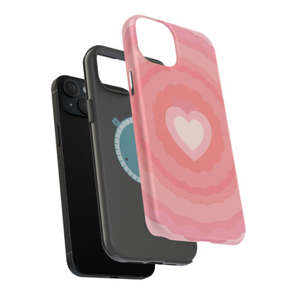Heart Ripple iPhone Case - Cute Pink Aesthetic - Kawaii Gift for Her
