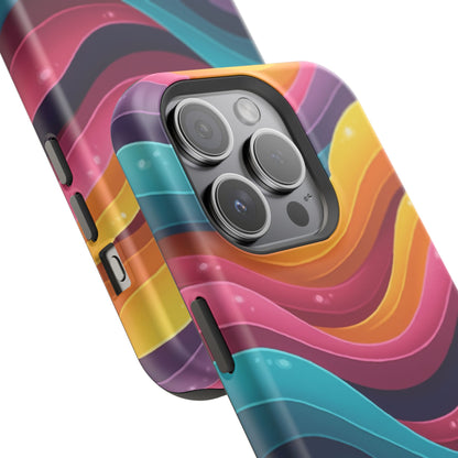 Colorful Wave Phone Case - Aesthetic iPhone Case, Bright Gift Idea, Trendy Summer Accessory