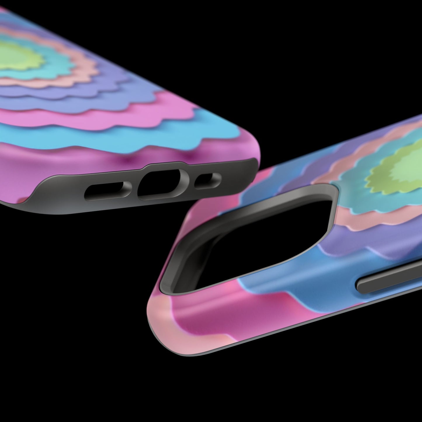 Layered Bloom iPhone Case - Pastel Flower Design, Cute Aesthetic Gift Idea
