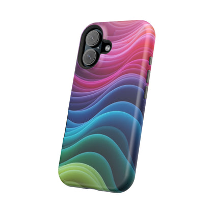 Colorful Wave Phone Case - Aesthetic iPhone Case | Rainbow Ripple Design | Trendy Gifts for Her | Unique Art Print