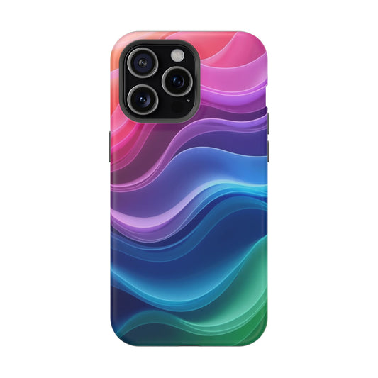 Pastel Wave Phone Case - Aesthetic iPhone Case | Lavender & Blue Gradient Design | Gifts for Her | Unique Art Print