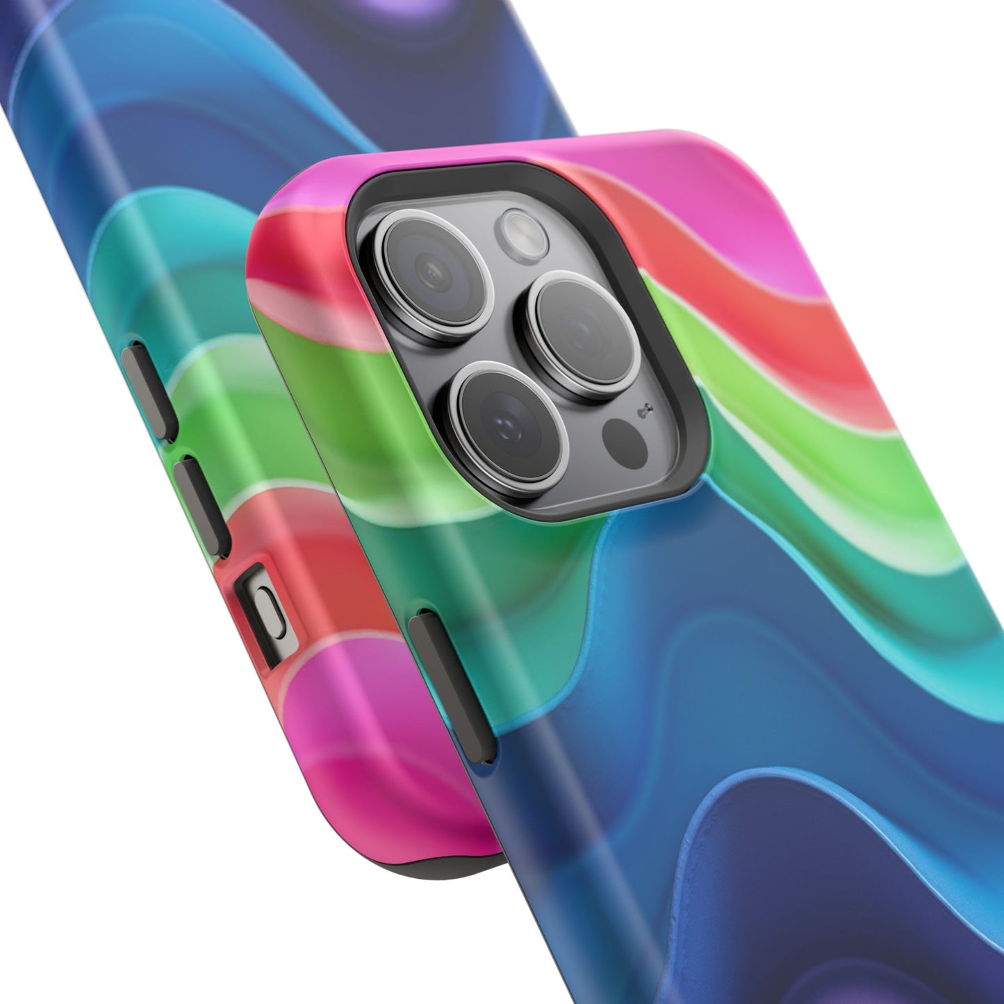 Rainbow Wave Phone Case - Aesthetic Ocean Design | iPhone 14-17 Cases | Nature Gifts for Her, Colorful Trendy Accessory