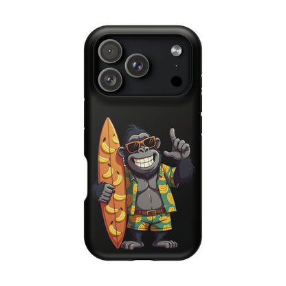 Banana Vibes Surf Gorilla Phone Case – Tropical Chill Meets Jungle Fun