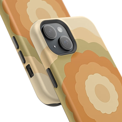 Retro Bloom iPhone Case - 70s Floral Design, Vintage Aesthetic Gift Idea