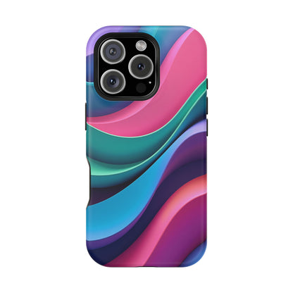 Aesthetic Wave Phone Case - Colorful iPhone Case, Ocean Gift Idea, Trendy Summer Accessory