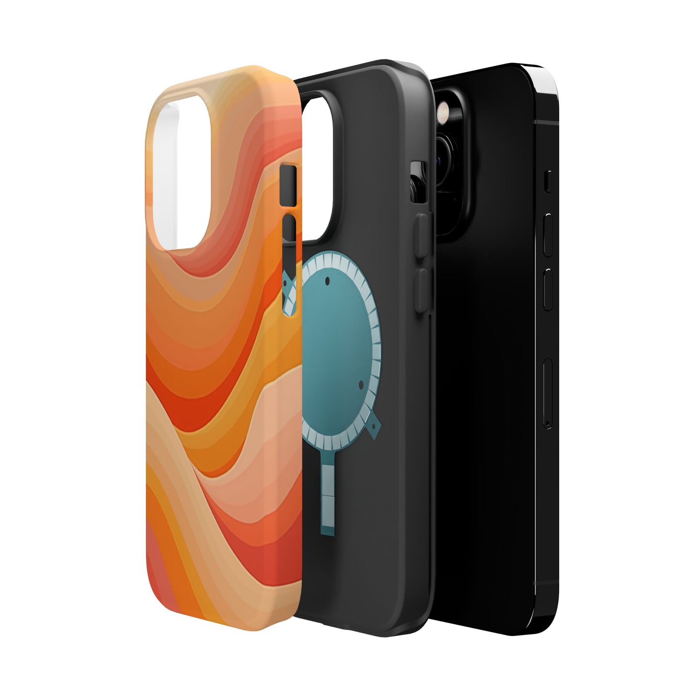 Retro Wave Phone Case - 70s Inspired Aesthetic | Orange Gradient iPhone Case | Gifts for Her | Vintage Style Sun Design