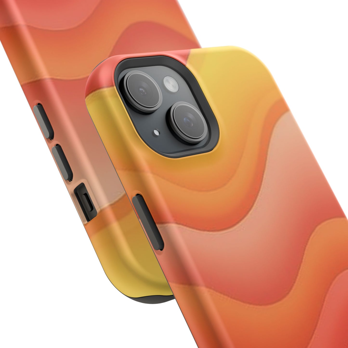 Sunset Waves Phone Case - Aesthetic Orange & Yellow Gift | Retro Summer Vibes Cases
