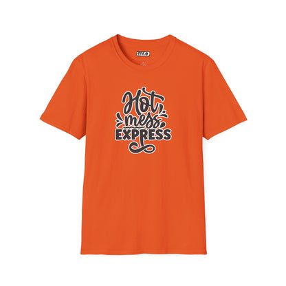 "Hot Mess Express" Funny & Bold T-Shirt – Ironic Confidence Tee for Chaotic, Cool, and Unapologetically You
