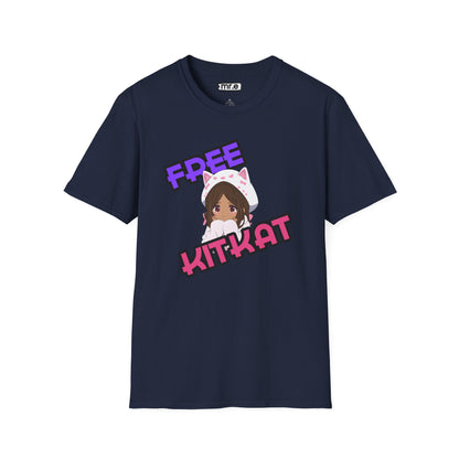"Free KitKat" Anime Girl T-Shirt – Cute Kawaii Cat Hoodie Design