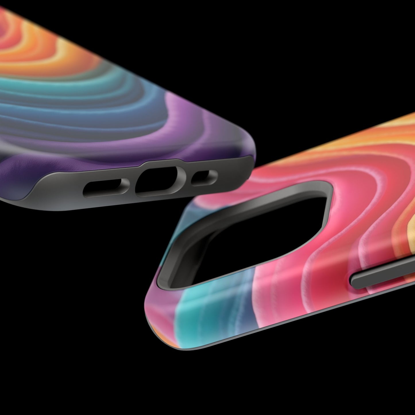 Colorful Wave Phone Case - Aesthetic iPhone Case, Pride Gift Idea, Trendy Summer Accessory