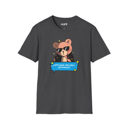 "Let’s Rock ‘n’ Roll, Buttholes!" Bold & Hilarious Graphic Tee – Sassy Body Positivity T-Shirt for the Unapologetically You