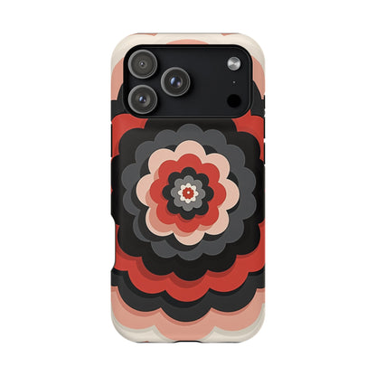 Floral Phone Case - Retro Flower iPhone Case, Aesthetic Gift Idea, Cute Pink Design