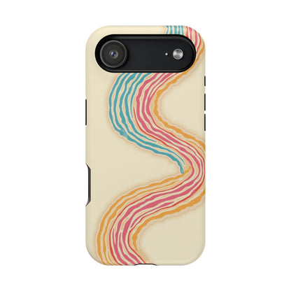 Abstract Flow Phone Case - Pastel Streamline Design