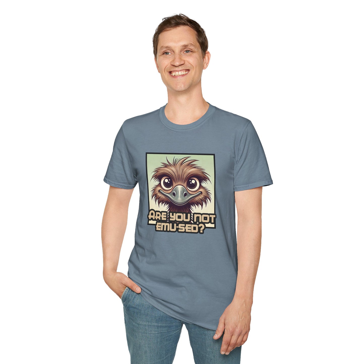 Funny Emu Graphic T-Shirt Are You Not Emu-sed? T-Shirt in Various Colors and Sizes