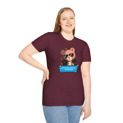 "Let’s Rock ‘n’ Roll, Buttholes!" Bold & Hilarious Graphic Tee – Sassy Body Positivity T-Shirt for the Unapologetically You