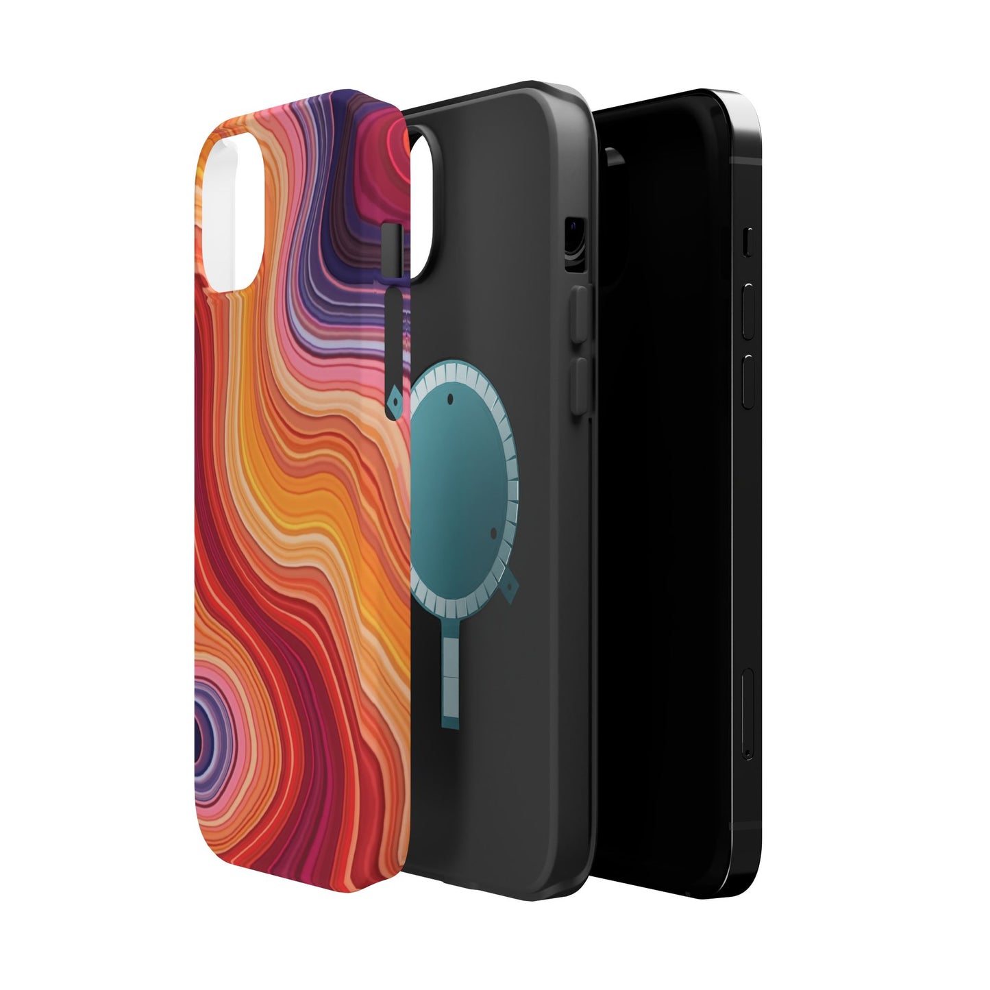 Lava Flow iPhone Case - Abstract Swirl Design, Trendy Aesthetic Gift Idea