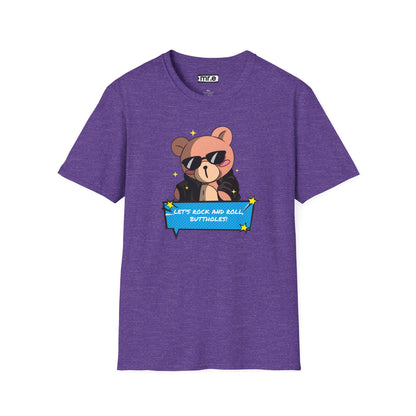 "Let’s Rock ‘n’ Roll, Buttholes!" Bold & Hilarious Graphic Tee – Sassy Body Positivity T-Shirt for the Unapologetically You