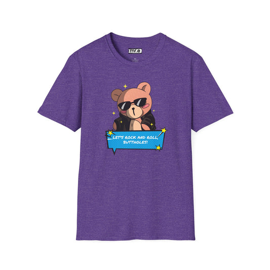 "Let’s Rock ‘n’ Roll, Buttholes!" Bold & Hilarious Graphic Tee – Sassy Body Positivity T-Shirt for the Unapologetically You