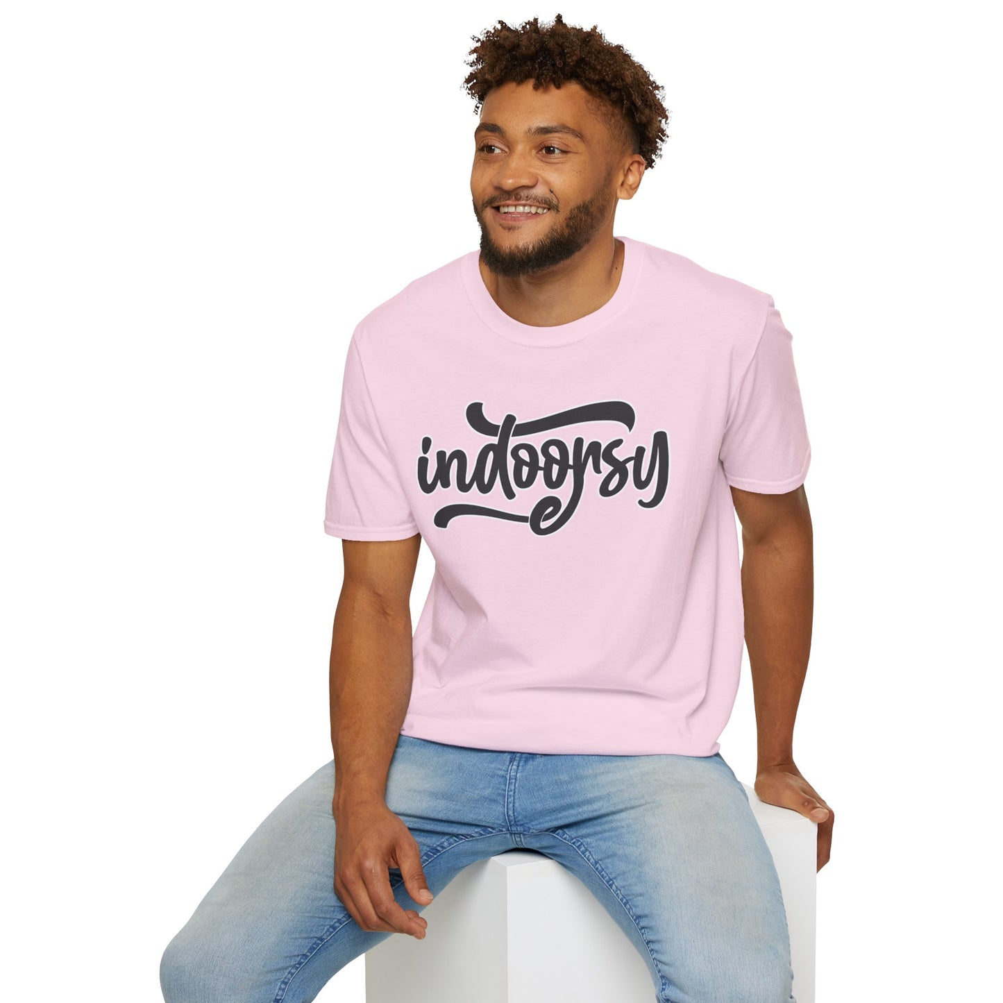 "Indoorsy" Funny Indoor Lifestyle T-Shirt – Quirky & Cozy Graphic Tee for Homebodies, Introverts & Lazy Legends