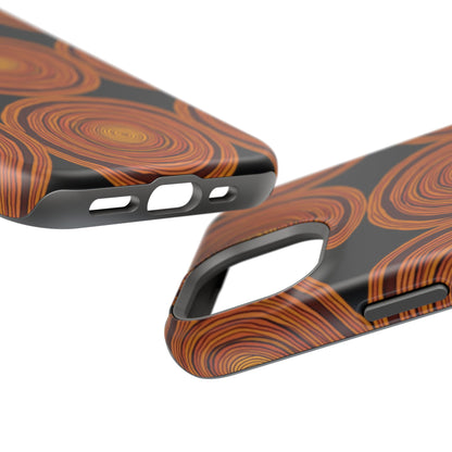 Rustic Swirl iPhone Case - Boho Wood Grain Pattern - Aesthetic Phone Accessories