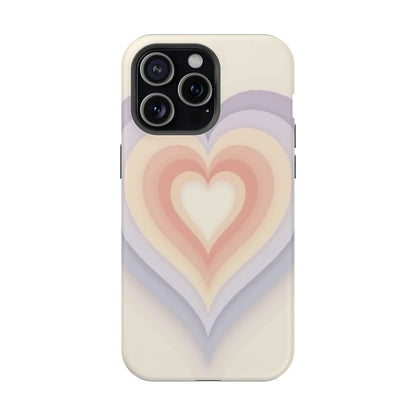 Radiant Heart iPhone Case - Pastel Layered Design - Cute Y2K Aesthetic Gift