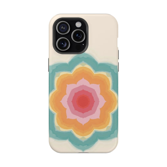 Floral Bloom iPhone Case - Retro Flower Power Design, Aesthetic Gift Idea