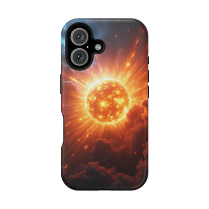 Sun Phone Case - Fiery Starburst iPhone Cover - Astronomy Gift for Him/Her