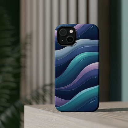 Blue Wave Phone Case - Aesthetic iPhone Case | Dark Moody Gradient Design | Gifts for Her | Unique Art Print